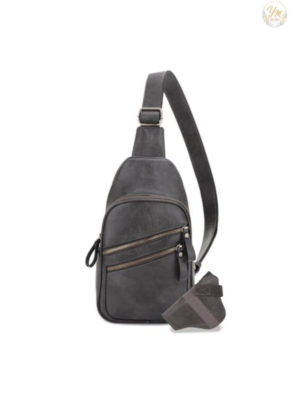 Unisex Sling Backpack Crossbody, Vegan PU Leather Concealed Carry Purse,
